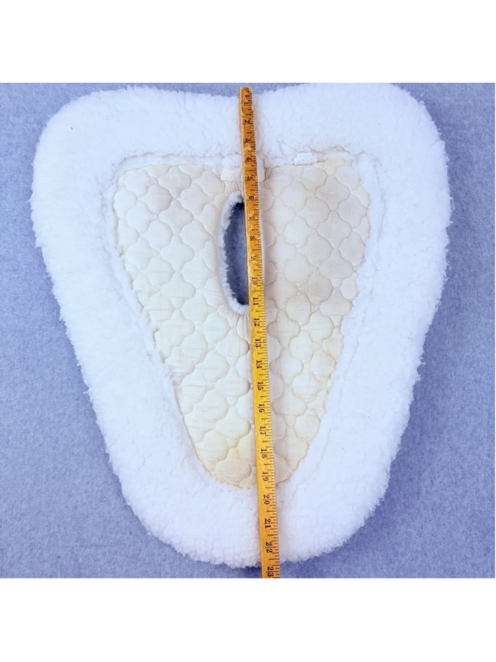 DURA-TECH White Fleece Wither Relief Half Saddle Pad Seat Saver 22x20